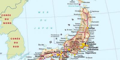 જાપાન નકશો શહેરો
